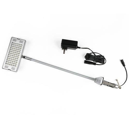 AL Clamp 78LEDs Long Arm Light Silver DC connector